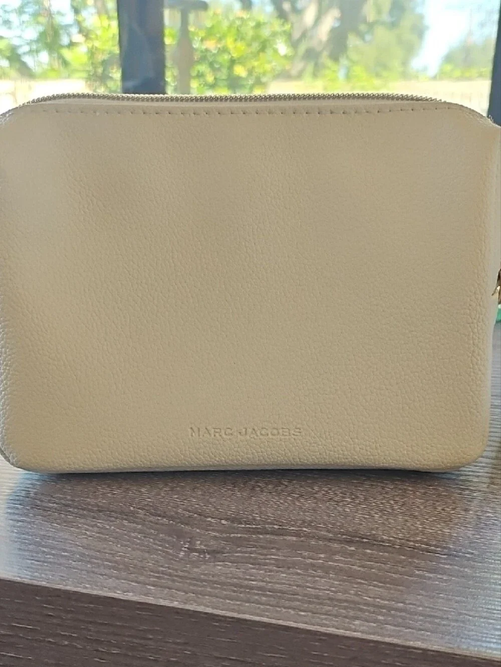 Marc Jacobs Snap Shot China Airlines Cream Vanity Bag with Gold Hardware